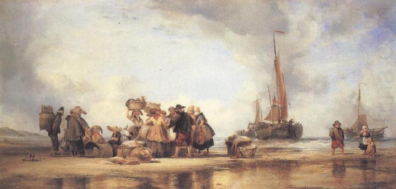 Edward William Cooke Scheveningen Beach china oil painting image